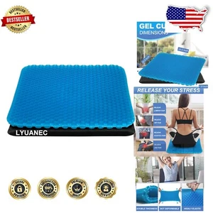 Cooling Gel Seat Cushion 20-Inch - Jumbo Size for Prolonged Comfort Anywhere - Picture 1 of 9