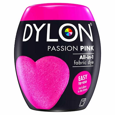  Dylon Fabric & Clothes Dye Colours Machine  Dye Passion Pink  - Image 1 of 2