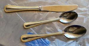 Cuchillo de mantequilla International Royal Bead oro inoxidable 18/8 cucharadita cucharadita - Imagen 1 de 2