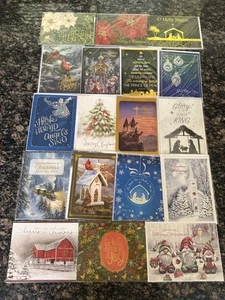 Verschiedene Weihnachtsgrußkarten Set 18 religiöse & festliche Themen mit Umschlag - Bild 1 von 2