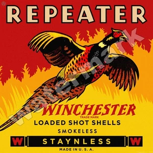 Winchester Repeater Loaded Shot Shells 12" x 12" Metal Sign - Picture 1 of 1