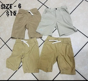 The Childrens Place Boys Size 6 Adjustable Waist Kaki Cargo Shorts - Picture 1 of 1