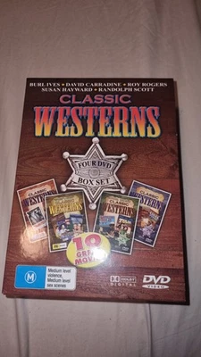 DVD CLASSIC WESTERNS Box Set Vol 1-4 10 great movies THE MCMASTERS REG ALL - Image 1 of 2