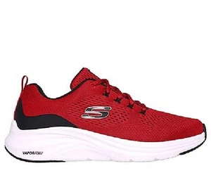 Skechers Vapor Foam Shoes Men Red Memory Foam Sneaker Sports Training - Picture 1 of 1
