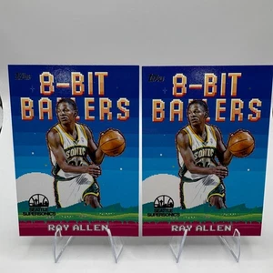 LOT (2) 2025-26 Topps Ray Allen 8-Bit Ballers #8B-28 Seattle Supersonics - Picture 1 of 2