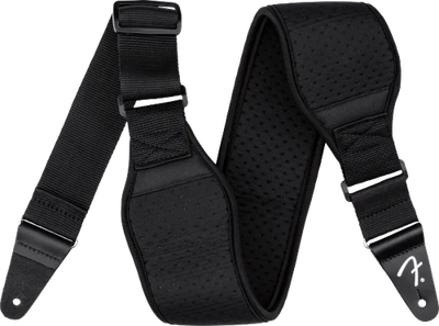 Correa de guitarra de neopreno Fender Swell, máxima comodidad, 3" de ancho, negra Foto 1 de 4