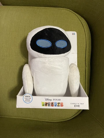 Disney Pixar Cuddle 'N' Talk Eve 12" Plush Stuffed Doll W/ Sound Wall-E **NEW** Cover
