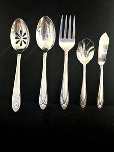 New Pfaltzgraff Mirage Frost 5 Peice Serving Set - Picture 1 of 8