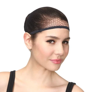 Wig Cap Mens Ladies Mesh Hair Holder For Wigs Fancy Dress Accessory Black - Picture 1 of 1