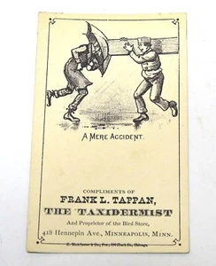 VINTAGE FRANK L. TAPPAN THE TAXIDERMIST TRADE CARD MINNEAPOLIS, MINNESOTA - Picture 1 of 3