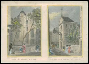 1831 LONDON - ALLHALLOWS STAINING MARK LANE ST MARTIN MARTIN'S LANE (18) - Picture 1 of 1