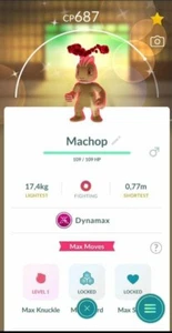 Pokémon Go - Shiny Dynamax Machop (Comercio 20k polvo de estrellas o P T C Mini) - Imagen 1 de 1