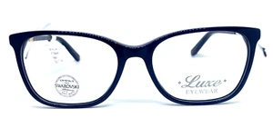 Luxe Women's Square Eyeglasses, WLO464, Black, 53-17-140 NEW ONLY ONE - Picture 1 of 9
