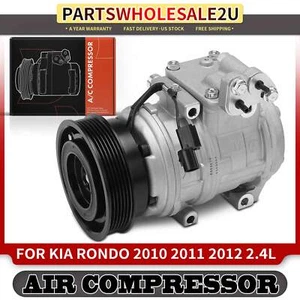 New A/C Compressor with Clutch for Kia Rondo 2010 2011 2012 L4 2.4L 977011D100 - Picture 1 of 10