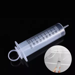 1 Stück 100 ml Großraum Spritze Wiederverwendbar Pumpe Messen mit 1 m Schlauch Zufuhrinf5 - Bild 1 von 7