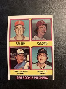 #597 Don Aase Jack Kucek Frank Lacorte Mike Pazik 1976 Topps Cb22 ￼