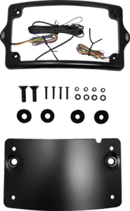 Kodlin Elypse Black Curved LED License Plate Kit 2013-2023 Harley Touring FLTR - Picture 1 of 6