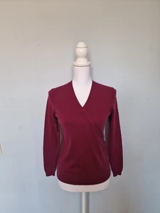 Damen 100% Cashmere Lila Kashmir Pullover Gr. S - Picture 1 of 7