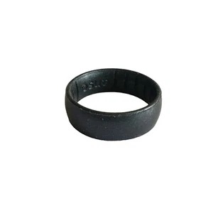 Enso Silicone Ring Unisex Size 9 Gunmetal Gray Comfortable Flexible Lightweight - Picture 1 of 5