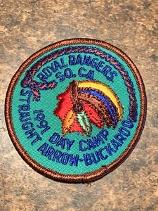 Vintage Royal Ranger Patch So. Cal. Straight Arrow Buckaroo 1991 Day Camp - Bild 1 von 1