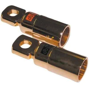 db Link Gold Edition RTG4 + & - 4 Ga. Ring Terminals w/Outer Protector Sleeves - Picture 1 of 4