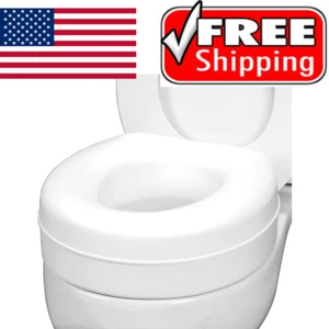 Elevated Toilet Seat Riser Handicap Standard Bowls Nursing Booster Raised White. - Picture 1 of 7