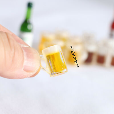 5Pcs 1/12 Scale Miniature Beer Cup Model Dollhouse Decoration Kid Toy,Yellow • 5.69$