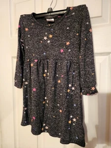 Baby Gap Long Sleeve Dress, 4 Years, Dark Heather Grey, Stars - Picture 1 of 6