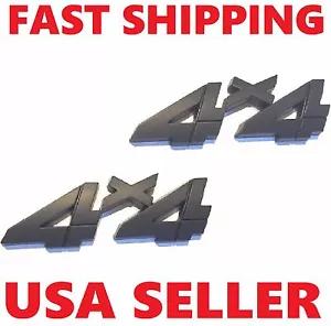 X2 Black 4 X 4 Smoked EMBLEM 4X4 TRUCK DECAL SIGN Pick up ornament FITS ANY CAR - Picture 1 of 10