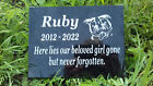 Personalised Engraved Pet Dog/Cat Natural Granite Memorial Plaque Grave Marker 