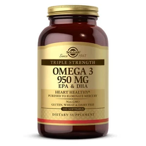 Solgar Triple Strength Omega-3 950 mg 100 Softgels - Picture 1 of 10