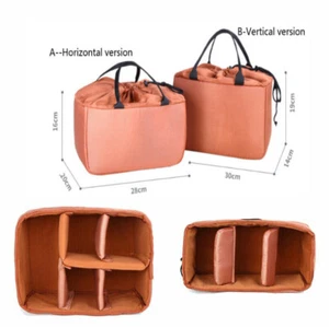 DSLR SLR Camera Bag Pouch Case Hand Bag Insert Partition Padded Lens Protective - Picture 1 of 12