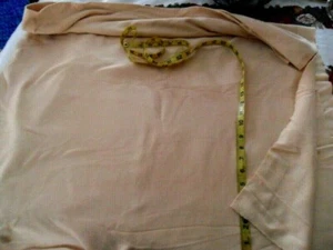 SALE Vintage Plain Creamy Tan Soft stretch t-shirt cotton fabric 1 y 30" x 66"w - Picture 1 of 2
