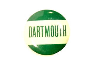 older green & white Dartmouth college pin (missing pinback) - Picture 1 of 4