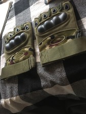 NIP OAKLEY Camo Fingerless Factory Pilot Assault Mens Tactical Knuckle Gloves L
