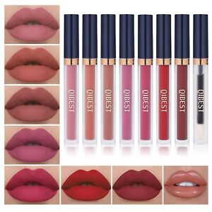 7Pcs Matte Liquid Lipstick + 1Pcs Lip Plumper Makeup Set Kit, Pigmented Long Las