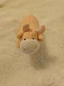 Vintage 1988 Fisher Price Pink Cow Plush Stuffed Animal Toy Noise Maker Shaker - Picture 1 of 8