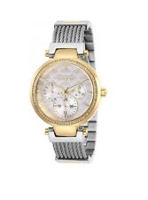 Women's Angel Stainless Steel Cable Wire White Dial Watch