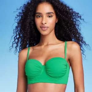 Light Lift gerafftes Cup-Bikinioberteil für Damen - Shade & Shore Green 32B - Bild 1 von 1