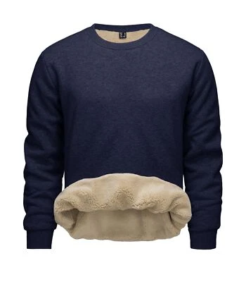 Men's Warm Sweatshirts Sherpa Lined Fleece Pullover Winter Spring Casual Shirts - Image 1 of 4