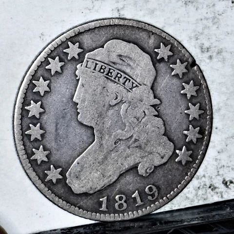 1819 Bust Quarter - VG Details (#45834) Cover