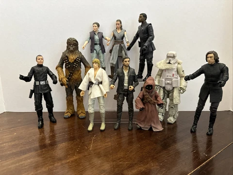 Star Wars 6" Black Series Lot of 10 Skywalker, Kylo Ren, Princess Leia, Rey READ Cover
