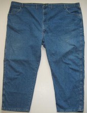 Wrangler Rugged Wear Denim Blue Jeans Tag 58 x 29 Actual 58" Waist Actual