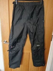 Berghaus Paclite Shell Trousers Gore-tex Size 16 Black L29 Walking Hiking - Picture 1 of 17