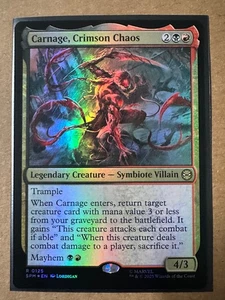 Carnage, Crimson Chaos FOIL RARE Marvel's Spider-Man SPM MTG Magic Gathering NEU - Bild 1 von 1