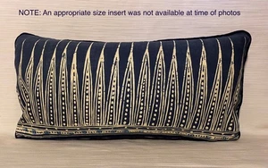 Funda de almohada personalizada 10” x 20” LEE JOFA Indian Zag Indigo impresión a mano 60 % lino - Imagen 1 de 19