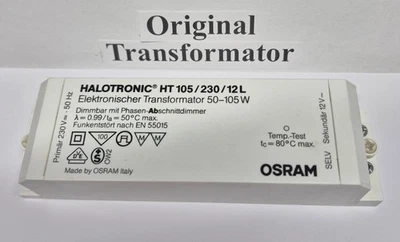 OSRAM Halotronic HT 105/230/12L elektronischer Trafo 105VA 50-105 Watt Halogen O - Bild 1 von 2
