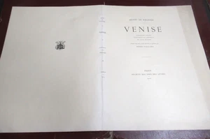 EPREUVE IMPRESSION COUVERTURE " VENISE" HENRI DE REGNIER 1912 Amis des Livres - Picture 1 of 4