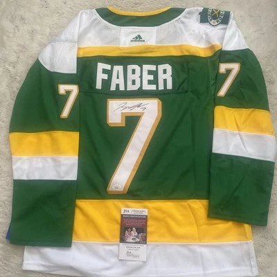 Brock Fsber Minnisota Wild Signed Jersey JSA Coa - Image 1 of 4