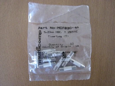 MULTICOMP PART NO: MCF03C-4A 5X20MM ANTISURGE FUSES (X90 PCS) (UK) - image 1 of 2